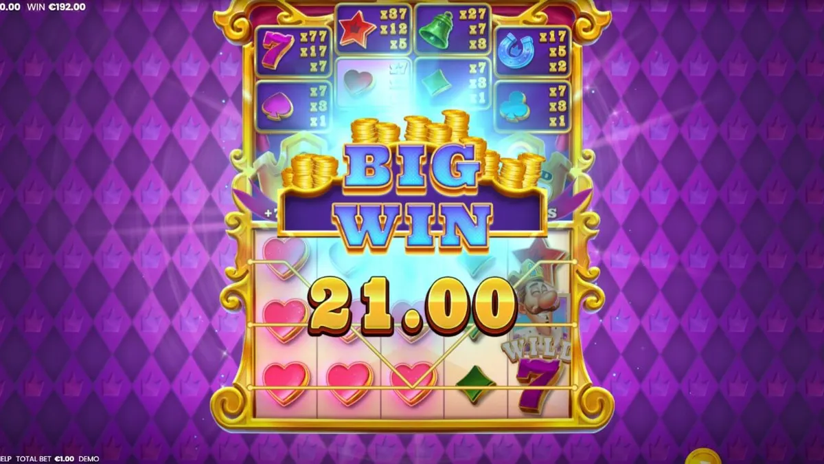 Tampilan visual slot King of 7's dengan tema mahkota dan simbol klasik