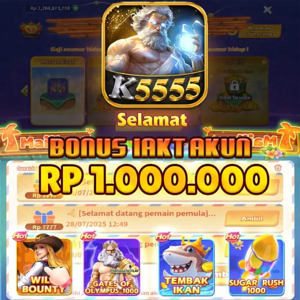 K5555 Bonus Member Baru 100%